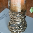 thumbnail image 4 of A&B Home Mabrey Aluminum Swirl Branch Glass Candle Holder - 4.5"Dia. x 14.5"H - Gold/Clear, 4 of 5