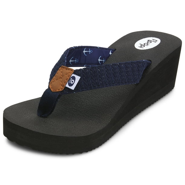 High Heel Wedge Sandals for Women Comfort Yoga Mat Footbed for Support Flip  Flop Thong Platforms for Summer 