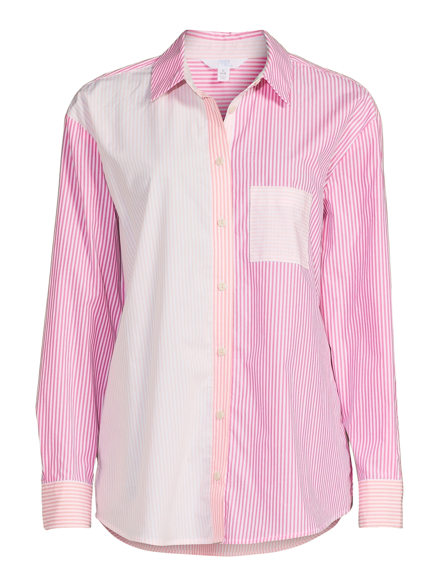 Time and Tru Women's Oversized Button-Down Shirt - image 5 of 5