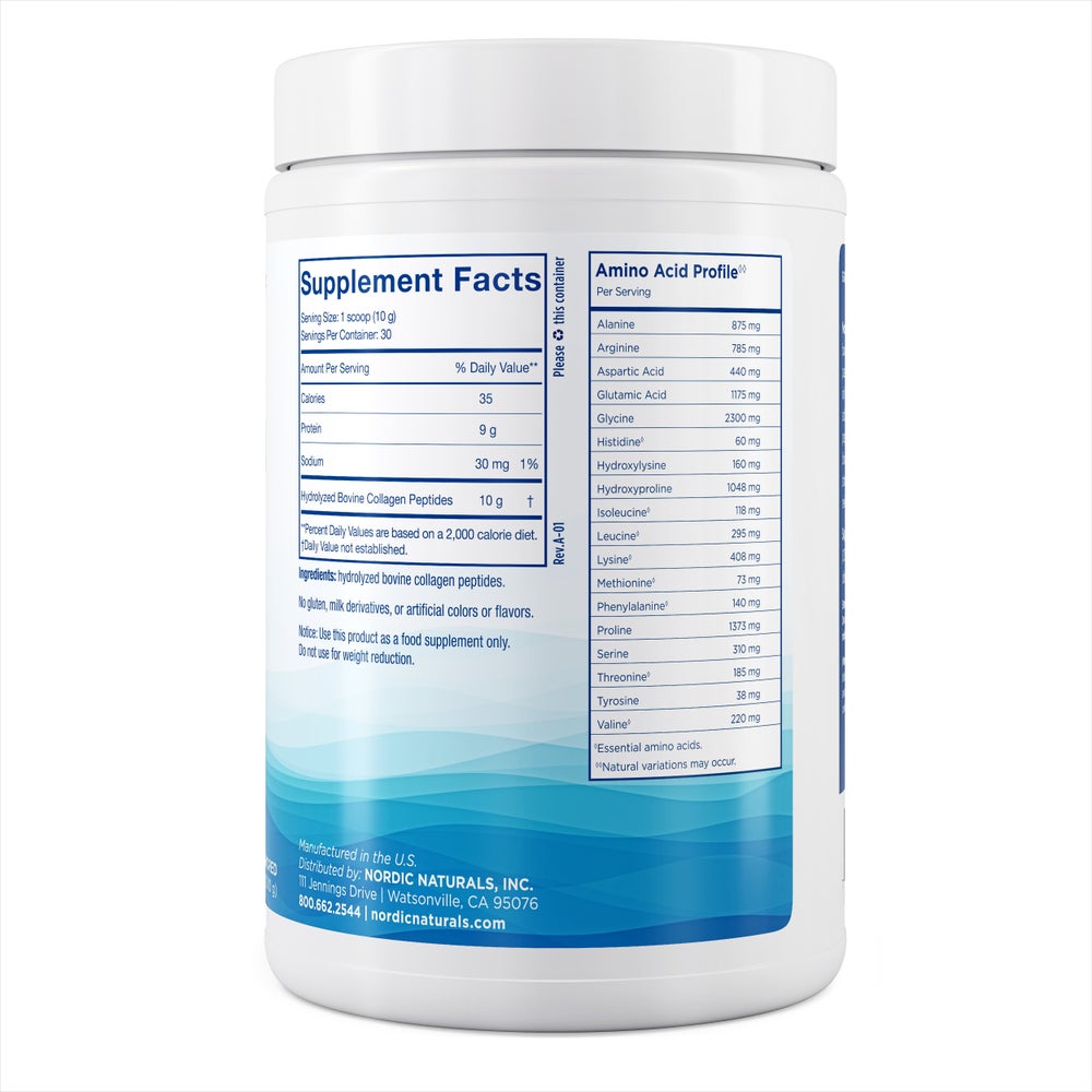 Nordic Naturals Collagen Peptides, Unflavored, 10.6 oz
