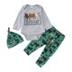 thumbnail image 1 of Gibobby Conjunto de leggings para bebés y niñas Mono de manga larga con estampado de para niños pequeños y niñas, mono con estampado de animados(Gris,6-12 Meses), 1 of 5