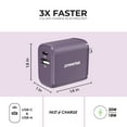 thumbnail image 4 of Liquipel Powertek 20W A/C Combo Wall Charger Woven - Purple, 4 of 7