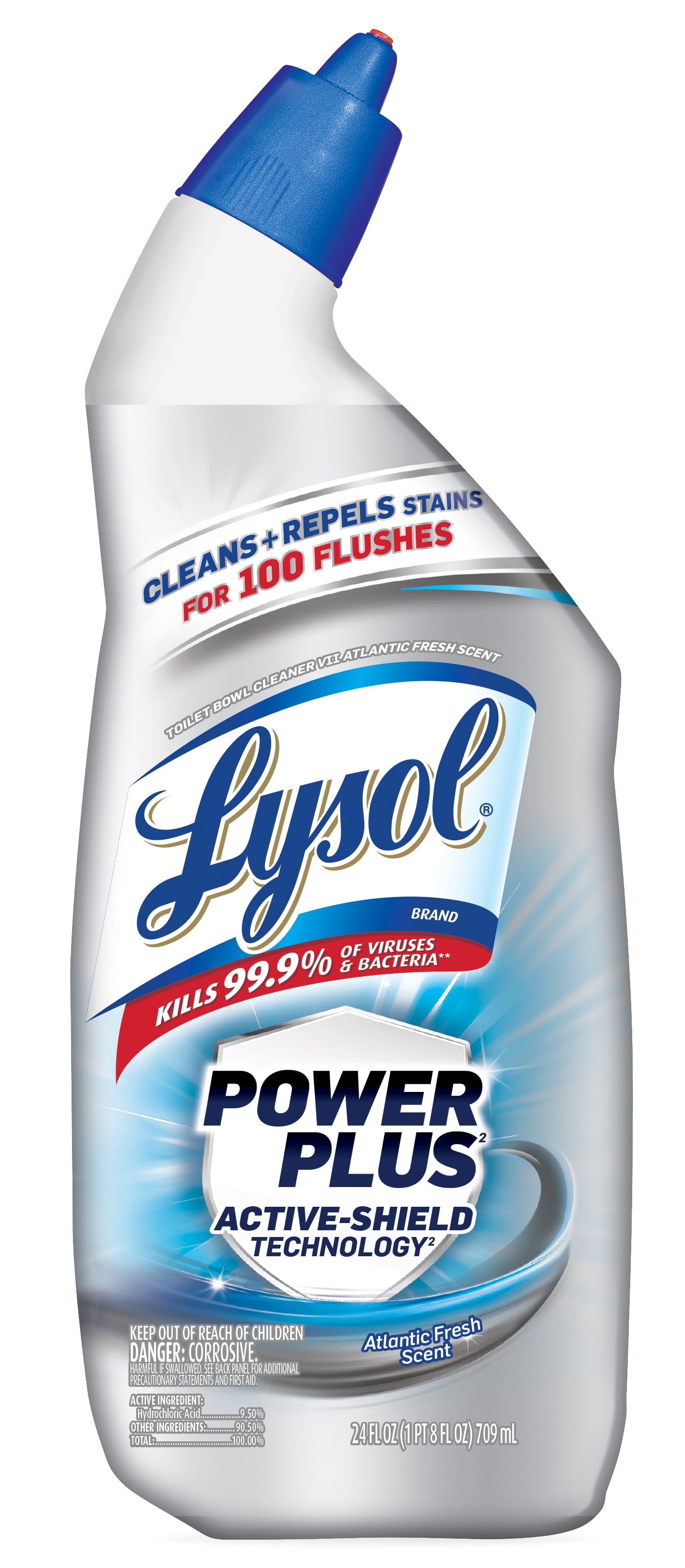Lysol Toilet Bowl Cleaner, Power Plus, Atlantic Fresh, 24