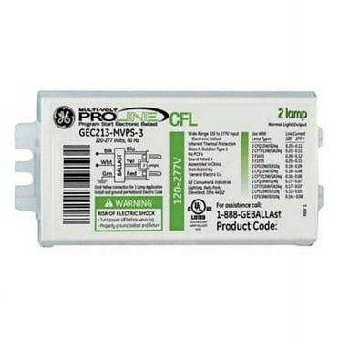 Ge Lighting CFL Ballast,Programmed/Rapid Start,13W GEC213-MVPS-3W