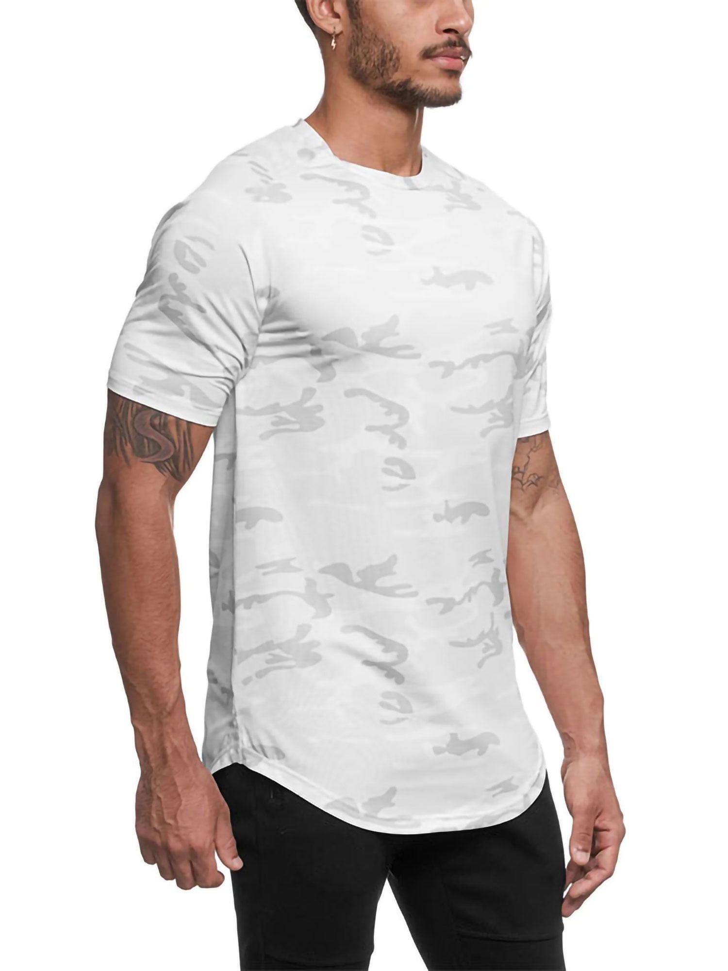 Details about   Men's Long Sleeve Camouflage Shirts Outdoor Training Gym Yoga Tops with Pocket 