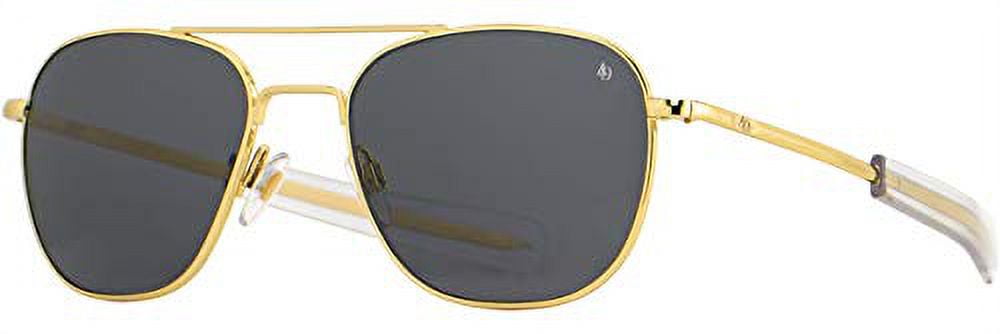 AO Original Pilot Sunglasses, Gold Frame, 52 mm True Color Gray SkyMaster Glass