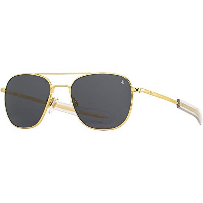 AO Original Pilot Sunglasses, Gold Frame, 52 mm True Color Gray