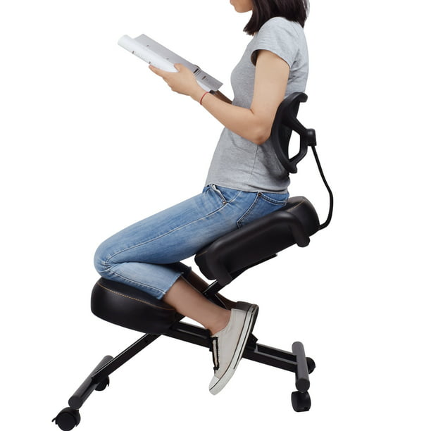 DRAGONN (By VIVO) Ergonomic Kneeling Chair with Back Support for Home & Office, Angled Posture