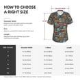 thumbnail image 4 of Yiaed Industrial Transportation Print Women's T Shirt V-Neck Short Sleeve Shirt Casual Breathable Tee Summer Tops-Small, 4 of 5