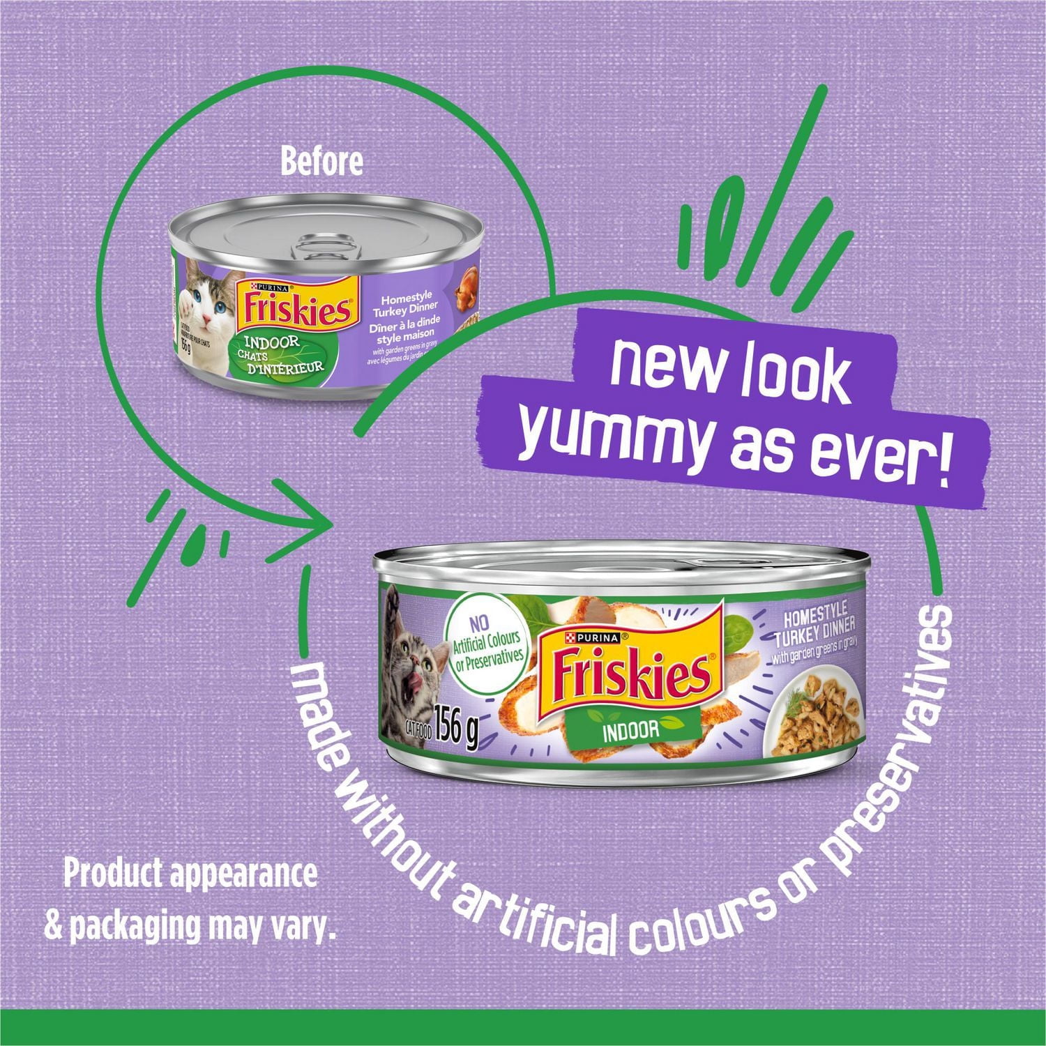 Friskies Diner a la Dinde Style Maison avec Légumes du Jardin en Sauce Nourriture pour Chats d'Interieur
