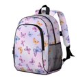thumbnail image 2 of Butterfly and Purple Orange Pattern Backpack for School, Cute School Bag with Adjustable Shoulder Straps and Padded Back, 15"x11.42"x5.5", 2 of 5