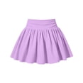 thumbnail image 4 of Fesfesfes Girls Ribbed Skort with Built-in Shorts High Waist Solid Color Casual A-Line Mini Skirt for School Sports and Daily Wear, Stretchy Activewear for Kids Ages 5-16 Years, 4 of 8