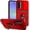 Red, variant on For Samsung Galaxy A37 SM-A376V Camera Push Ring Kickstand Hybrid Cell Phone Cover Case - CP Red