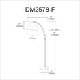 thumbnail image 4 of Dainolite 1LT Incan Adjustable Floor Lamp, MB, WH Shade, 4 of 5