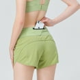thumbnail image 3 of Pantalones cortos deportivos para mujer, con bolsillo trasero con cremallera, anti-caminar, ligeros y frescos, de secado rápido, para correr, fitness y yoga., 3 of 6