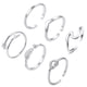thumbnail image 1 of Juego De 6 Anillos Abiertos Para Mujer, Anillos Apilables, Anillos De Apertura Ajustables, Regalo De Cumpleaños Minnieouse AP006651-01, 1 of 6