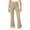 Khaki, variant on Girls Cotton Casual Pants Size 1-13 Grid Elastic Waist Wide Leg Sports Trousers for Kids Everyday Play Home Outdoor School Pink Size 5