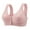 Light Pink, variant on Front Open Button Cotton Bra Thin Cup Wire-Free Racerback Cami Bra Gathered Wireless Plus Size Full Coverage Bra 36/80-46/105