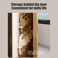 thumbnail image 4 of Wall-Mounted Plastic Slipper and Shoe Storage Rack with Adhesive Mounting, Space-Saving Bathroom and Entryway Organizer, Ventilated Design, White, 4 of 6