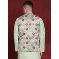 thumbnail image 3 of Maple Clothing Men's Vest Nehru Jacket Waistcoat Indian Outerwear Guest Outfit Festival (Green, XL), 3 of 7