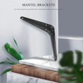 thumbnail image 3 of Paquete de 20 soportes para estantes Soporte de estante flotante de metal negro resistente Soporte en L de hierro Soporte en J Soporte de esquina, 3 of 5