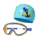 thumbnail image 2 of Gafas de natación para niños Zulema con gorro de natación sin fugas Azul amarillo, 2 of 8