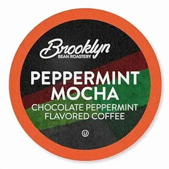 Brooklyn Beans Peppermint Mocha Coffee Pods for Keurig K-Cup Brewers, 40 Count Single-Serve Pods, Flavor Enhanced Minty Chocolate Coffee