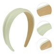 thumbnail image 3 of Unique Bargains 1 Pc Wide Solid Headbands for Women Light Green, 3 of 6
