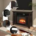 thumbnail image 4 of Boyel Living 48" Electric Fireplace TV Stand for TVs up to 50", Fireplace TV Console with Storage, Farmhouse TV Stand w/ 23" Electric Fireplace for Living Room, Brown, 4 of 8
