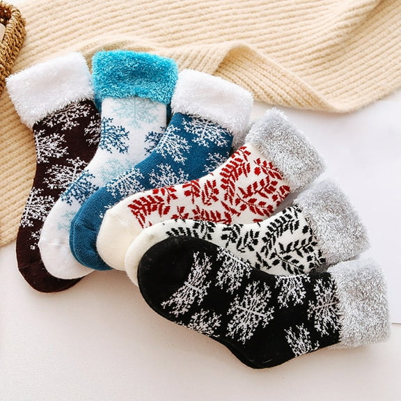 Christmas Fuzzy Socks, Winter Fleece Warm Socks, Christmas Slipper Socks Holiday Gifts Women Men