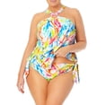 thumbnail image 4 of Time and Tru Women's and Women’s Plus O Ring Hanky Hem Tankini Swim Top, 4 of 5