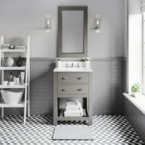 Water Creation Madalyn 24" Single Sink Wood Bathroom Vanity in Gray and White