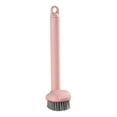 thumbnail image 1 of 2-in-1 Long Handle Dish Scrub Brush with Rotating Head and Built-In Scraper for Pots, Pans and Dishes, 1 of 5