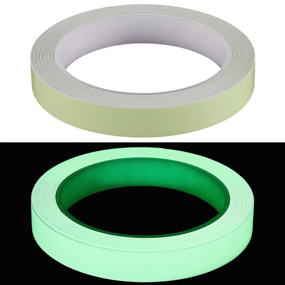 32.8 Feet x 0.6 Inch Fluorescent Green Reflective Tape Stairway Safety Tape Glow in The Dark Luminous PET Adhesive Waterproof Safety Strips Roll for Night Stairs Floor Walls Exit Sign Decor Gray