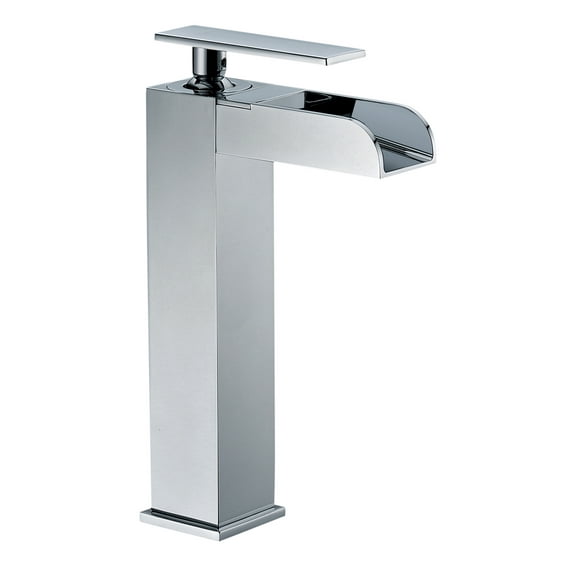 ALFI brand AB1597-PC Polished Chrome Single Hole Tall Waterfall Bathroom Faucet