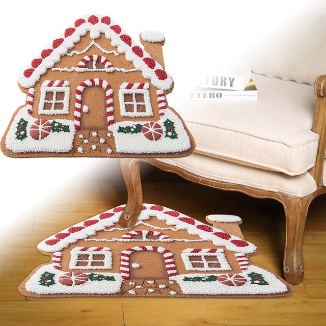 Dsscvnef Christmas Carpet Interesting Christmas Floor Mat Interesting Photo Prop Floor Mat Christmas Carpet Christmas Welcome Carpet Throw Blanket Knitted Remnant Rug