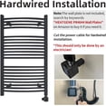 thumbnail image 4 of HEATGENE Smart Towel Warmer with Timer and Temperature Control, Large Smart Liquid Filled Towel Rails, Plug-in/Hardwired Towel Heater Compatible Matte Black, 4 of 9