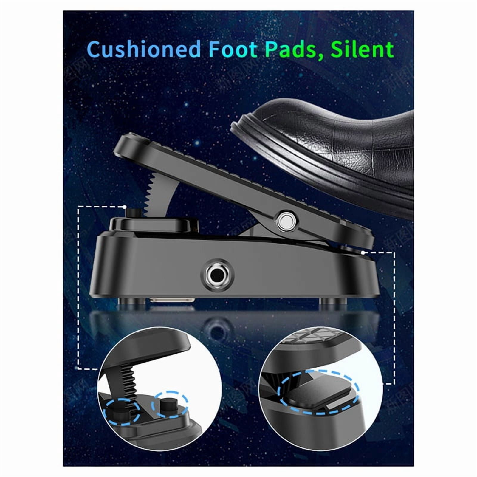 New -1 Pedal Volume/Expression 2-in-1 Pedal No Power Supply Required Cushioned Feet No Noise Direct Control of Rack