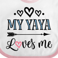 thumbnail image 4 of Inktastic My Yaya Loves Me Grandchild Girls Baby Bib, 4 of 4