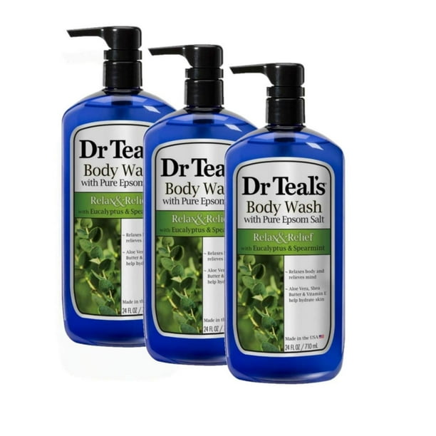 Dr Teal's Body Wash, Relax & Relief with Eucalyptus & Spearmint 24 oz