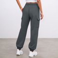 thumbnail image 5 of HXWCHs Women's Lined Cargo Sweatpants Loose Fit Athletic Joggers WITH Multiple Pockets for Casual Fall Outfits XL Grey, 5 of 6
