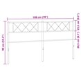 thumbnail image 2 of vidaXL Metal Headboard White 193 cm, 2 of 5