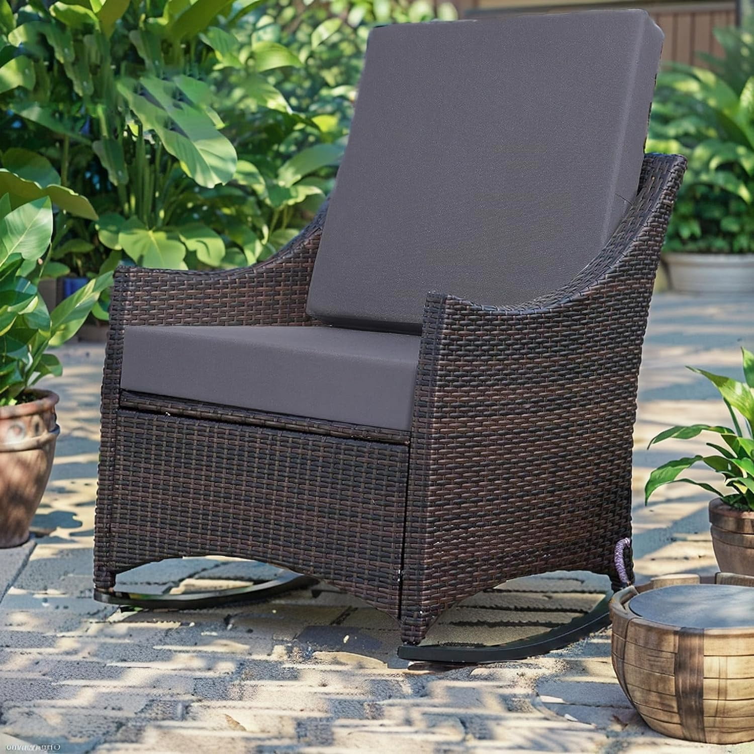 6 Pack 100% Waterproof Patio Sofa Cushion Covers, Stretch Outdoor/Indoor Individual Seat Cushion Cover Furniture Protector Sofa Slipcover, Dark Gray