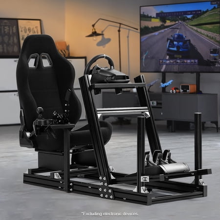 Marada Sim Racing Cockpit Wheel Stand for Logitech & Thrustmaster, Black