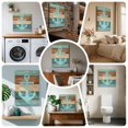thumbnail image 6 of Ships Next Day Canvas Wall Art 10"x10",Turquoise Anchor Wood Framed Canvas Print Painting,Nautical Brown Green Retro Wood Grain Ready to Hang Small Picture Wall Decor for Home Kitchen Nursery Office, 6 of 9