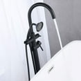 thumbnail image 2 of Bathroom Tub Filler Freestanding Bathtub Faucet Black Floor Mounted&Handle Showe, 2 of 6