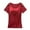 Red-04, variant on Perfectbot Womens Short Sleeves Tops with Built in Bra Scoop Neck Solid Casual Blouse Summer Basic Shirt