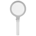 thumbnail image 2 of Illuminated Magnifier, Silver White Ergonomic Handle Large Handheld Magnifying Glass  For Inspection For Seniors For Coins, 2 of 8