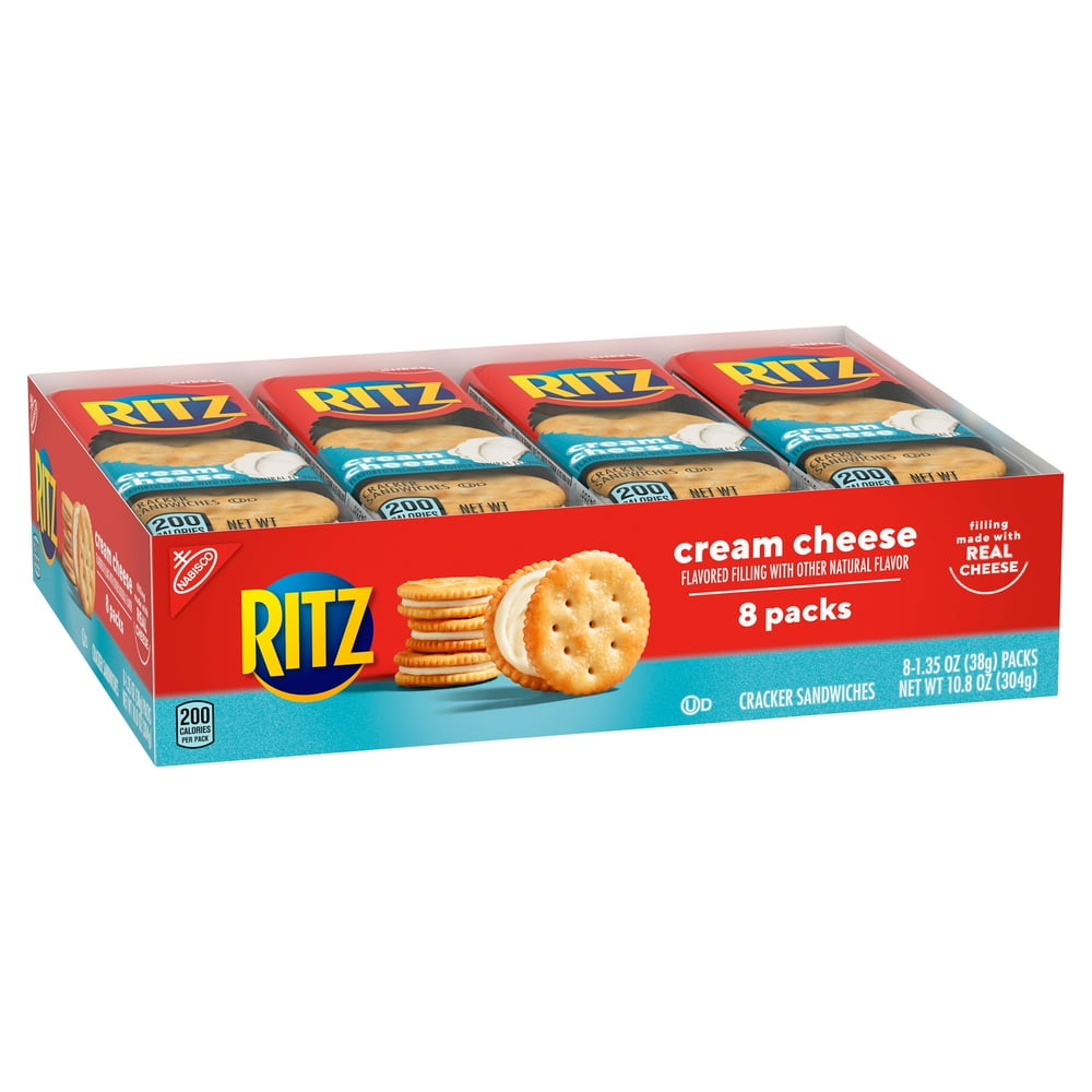 RITZ Cream Cheese Sandwich Crackers, 8 1.35 oz Packs
