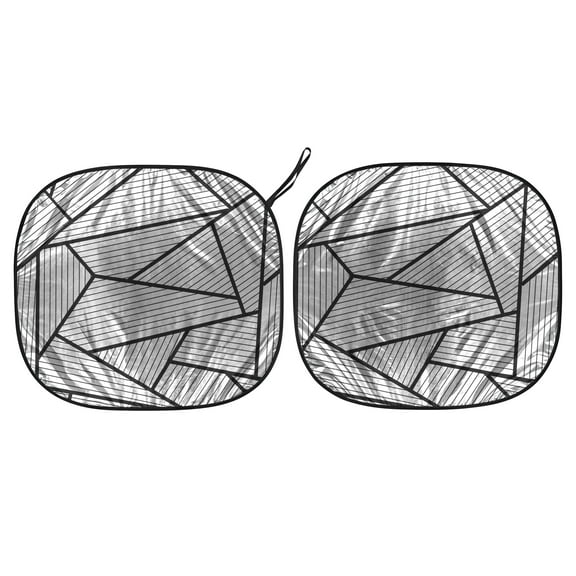 Auto Drive Two Counts Polygon Universal Fit Twist Sunshade, 28.5" x 31.5"